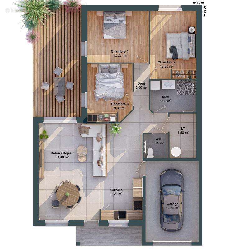 Maison 5 pièces 90 m2 - photo 4