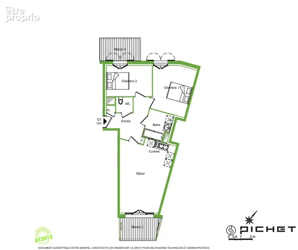 La teste de buch appartement t3 terrasse parking couvert - photo 7