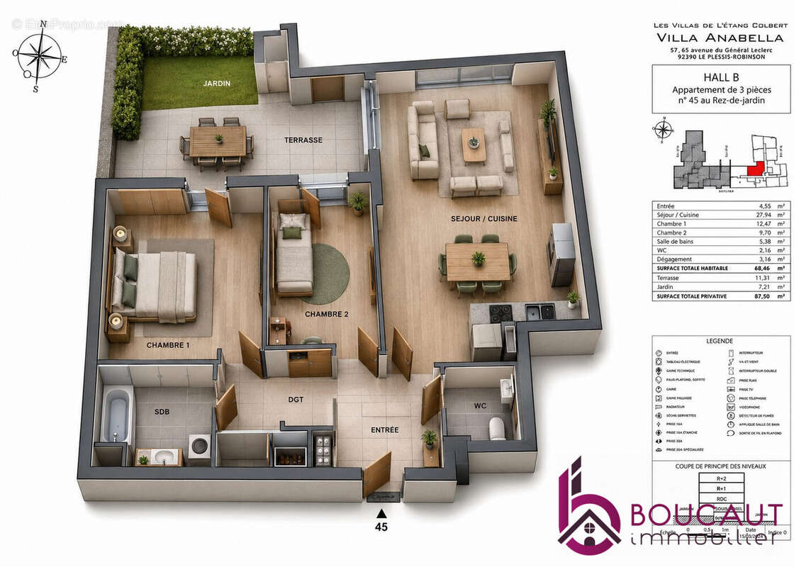 Appartement à LE PLESSIS-ROBINSON