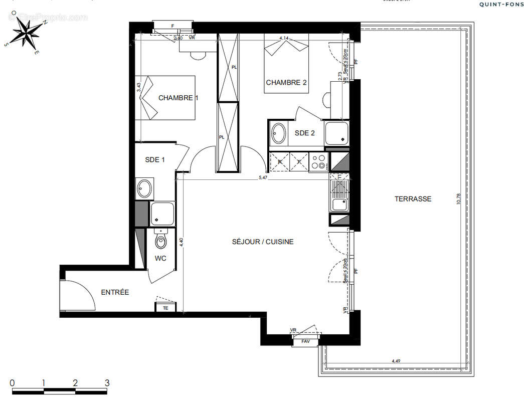 Appartement à QUINT-FONSEGRIVES