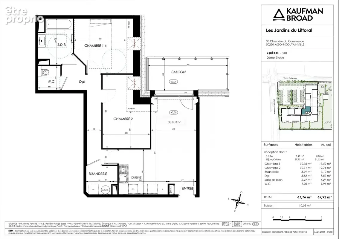 Appartement 3 pièces 62 m² à vendre à Agon-Coutainville (50230) - photo 1