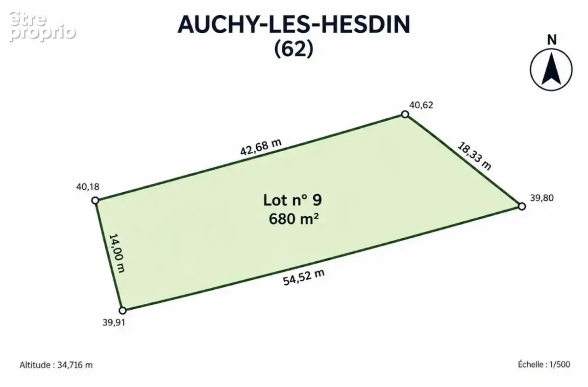 Terrain 680 m² à vendre à Auchy-Les-Hesdin (62770) - photo 4