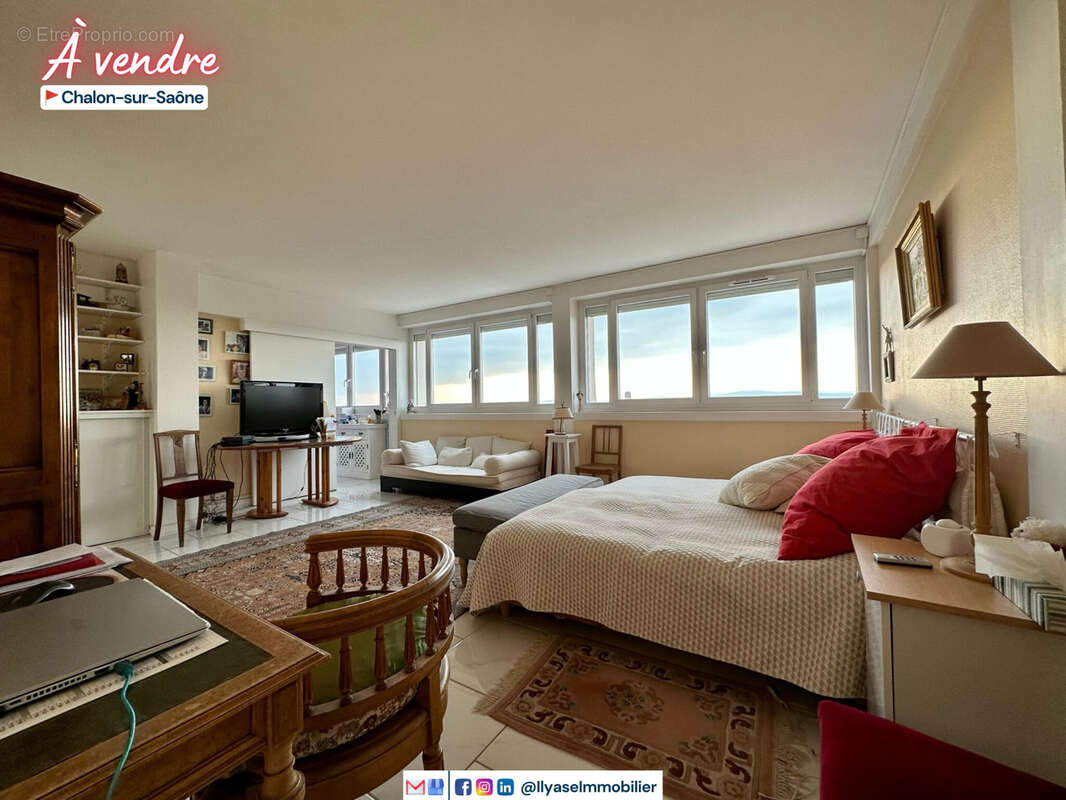 T4  130 m2  double balcon  chalon s/s - photo 13