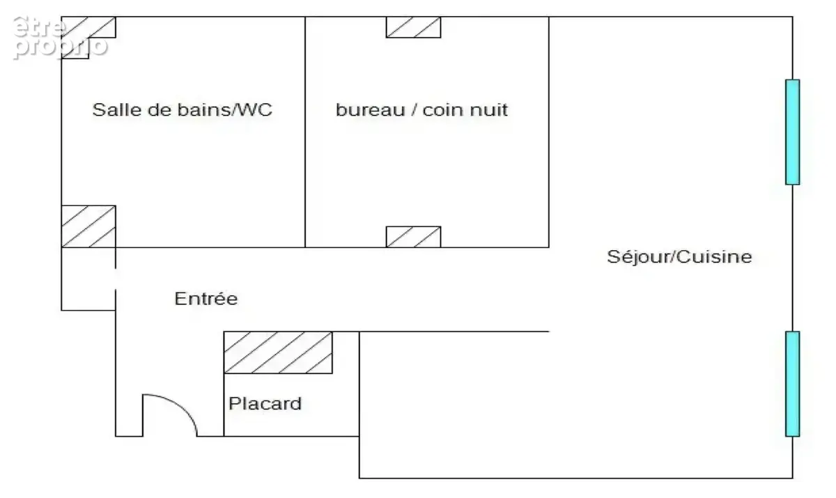 Grand studio de 47,28 m² en rez-de-chaussée - photo 6