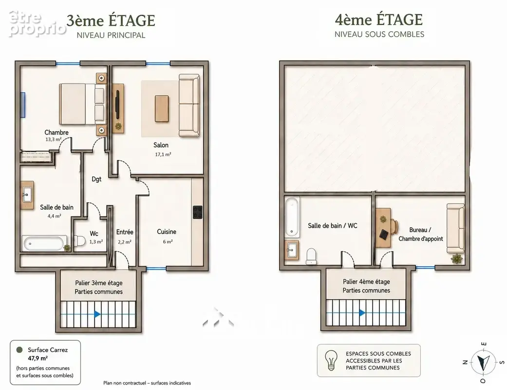 Appartement 50 m² à Bordeaux  - photo 9
