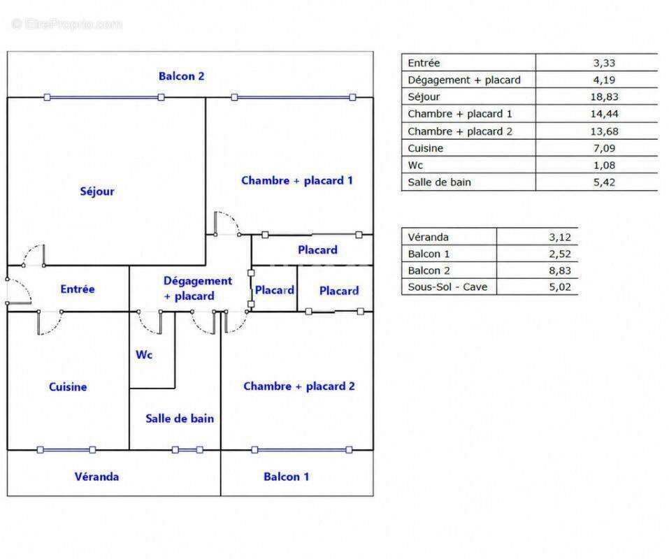 T3 traversant 68 m² + Parking - La Chamberte Montpellier - photo 15