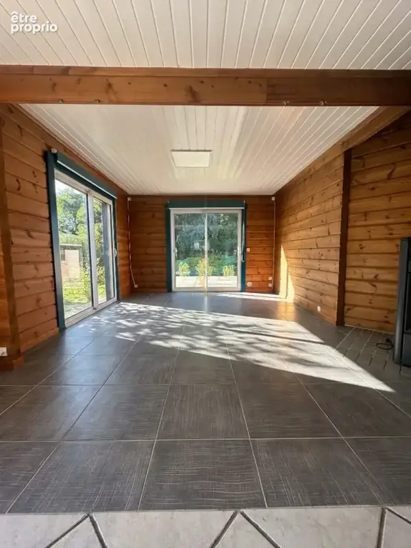 MERLIMONT - A VENDRE - Maison finlandaise en madriers de bois massif, jardin arboré, vue forêt, deux garages - photo 2