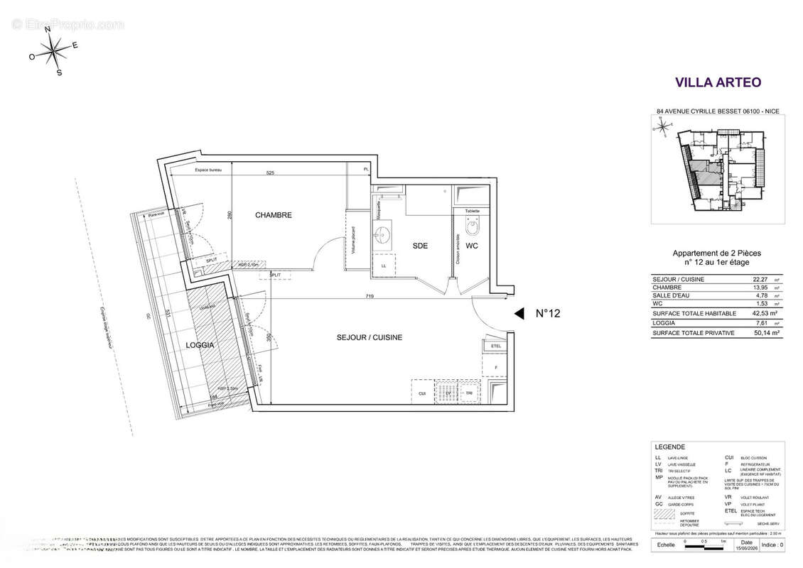 Nice / st barthelemy- nouveau programme -  2 pieces 1er etage avec loggia et parking privatif * - photo 3