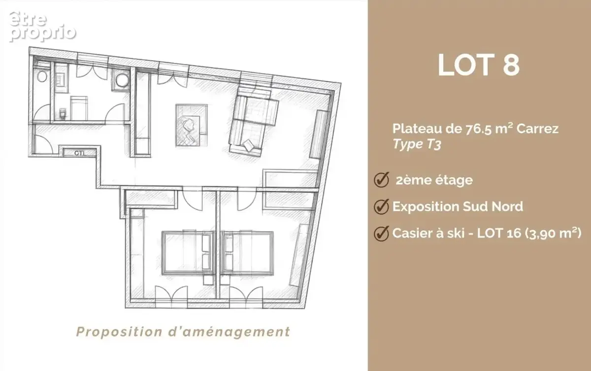 Pelvoux : Vaste plateau T3 à aménager-Vue montagne - photo 2