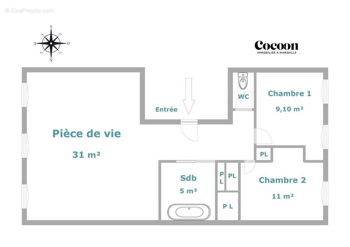Appartement à MARSEILLE-6E