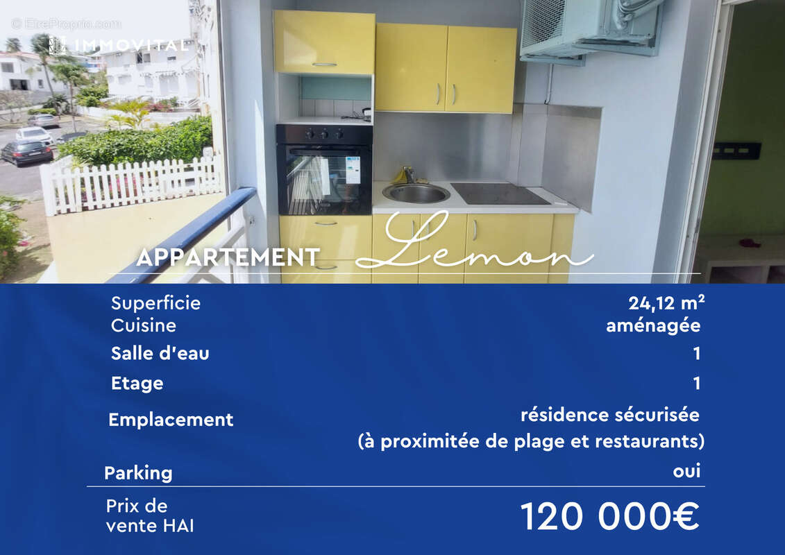 À VENDRE   Studio avec petite vue mer   Résidence sécurisée au Moule - photo 11