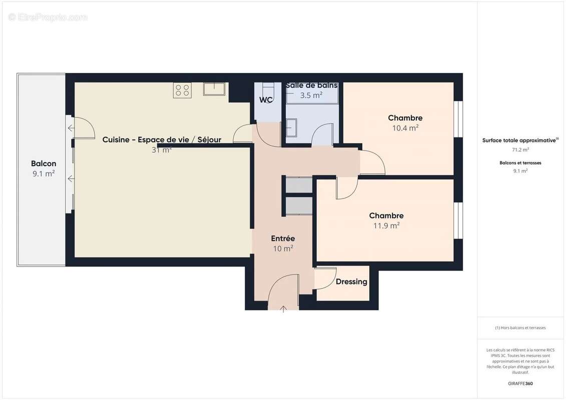 Appartement à MARSEILLE-8E