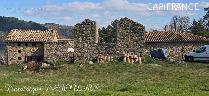 Ardèche, ensemble charmant de 2 maisons en pierres, avec terrasses, caves voutées et terrains attenants - photo 40