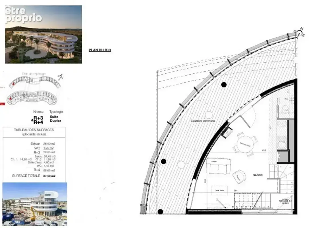 CAP D'AGDE. Village Naturiste. Duplex T3 en Rooftop avec Piscine, Jacuzzis et Garage Privatif - photo 3