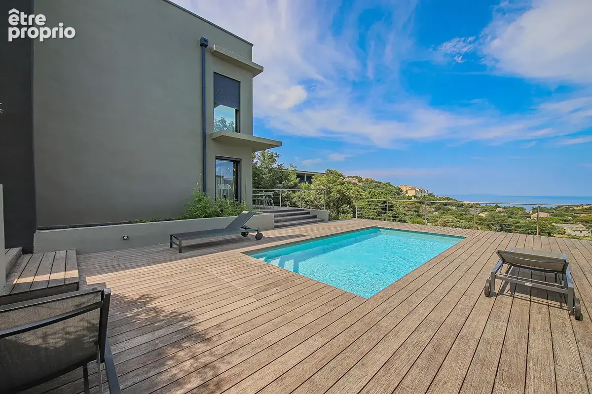 Bastia hauteur - maison contemporaine - 150m² avec piscine et vue mer - photo 4