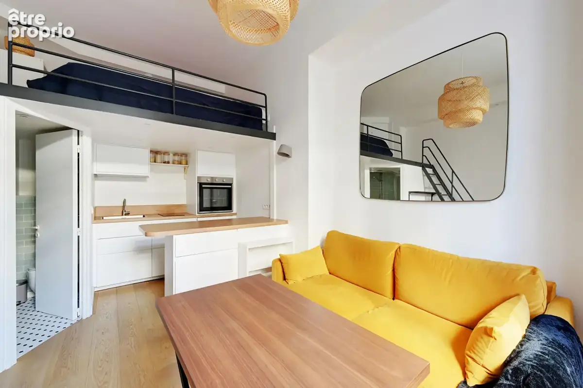 Paris 19ème : Studio en parfait état avec terrasse privative - photo 3