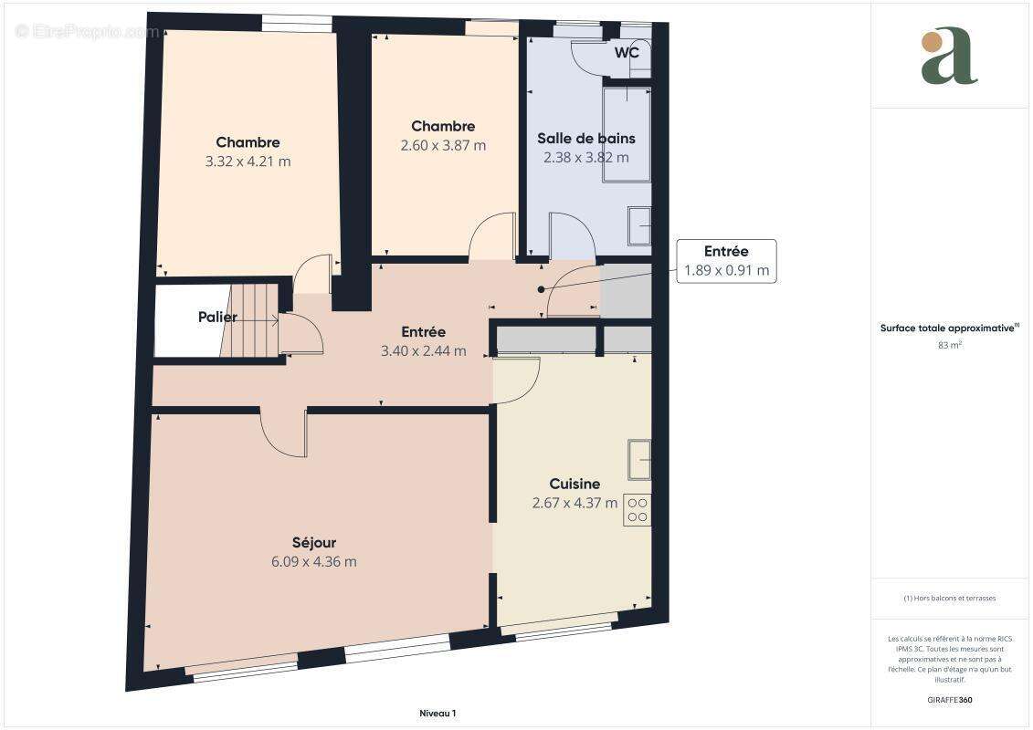 Grand appartement-maison de 90 m2 en vente dans le centre bourg Pont st Martin (44860) - photo 9