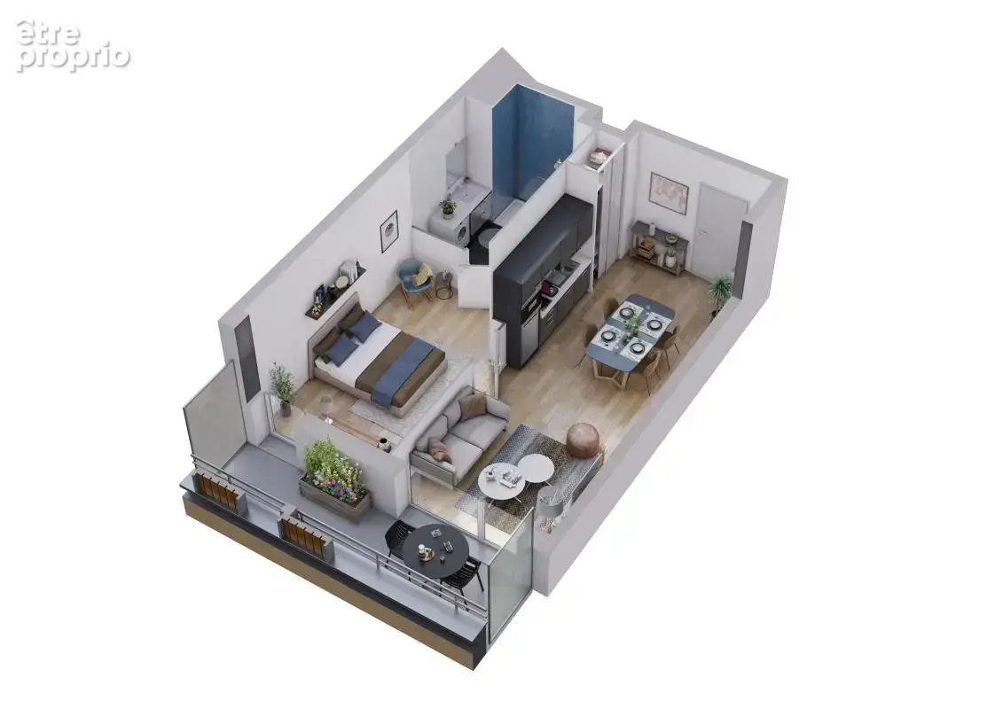Appartement T2 avec terrasse Résidence Seniors FLEURY/ORNE neuf jamais habité - photo 5