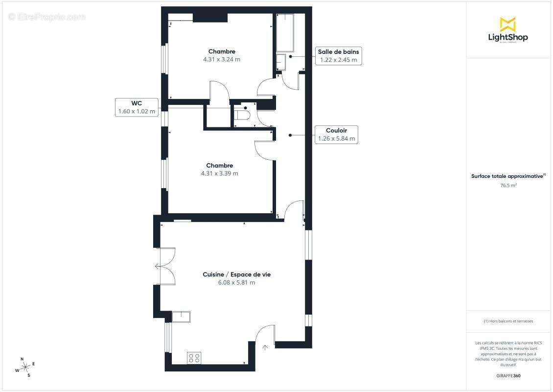 Appartement à PARIS-18E