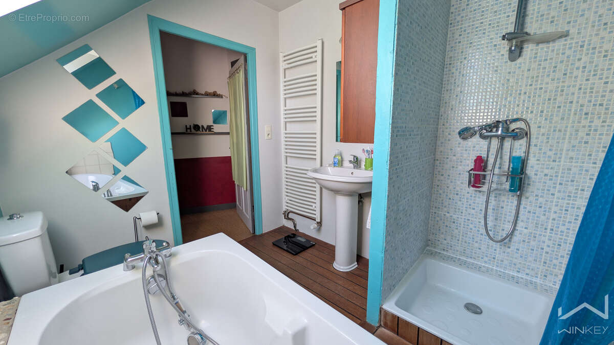 Maison 110m2 en pierres avec piscine couverte & dependance - les fougerets - photo 9