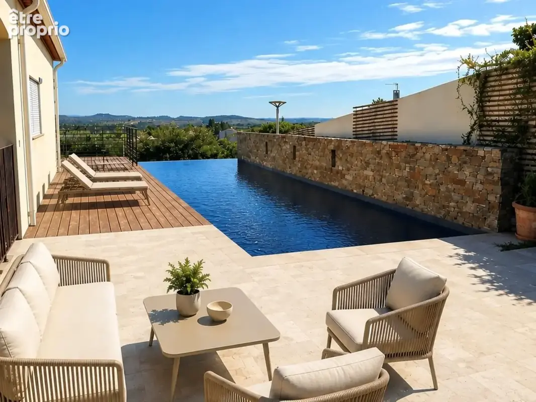 Fleury d'Aude Villa d'exception de type V de plain pied avec garage en sous-sol, SH 224 m2  avec vue dominante - photo 14