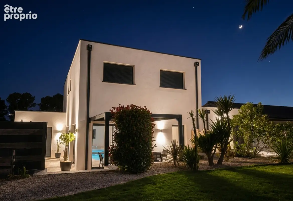 Villa contemporaine - Piscine chauffée, 5 chambres, Suite parentale RDC - photo 16