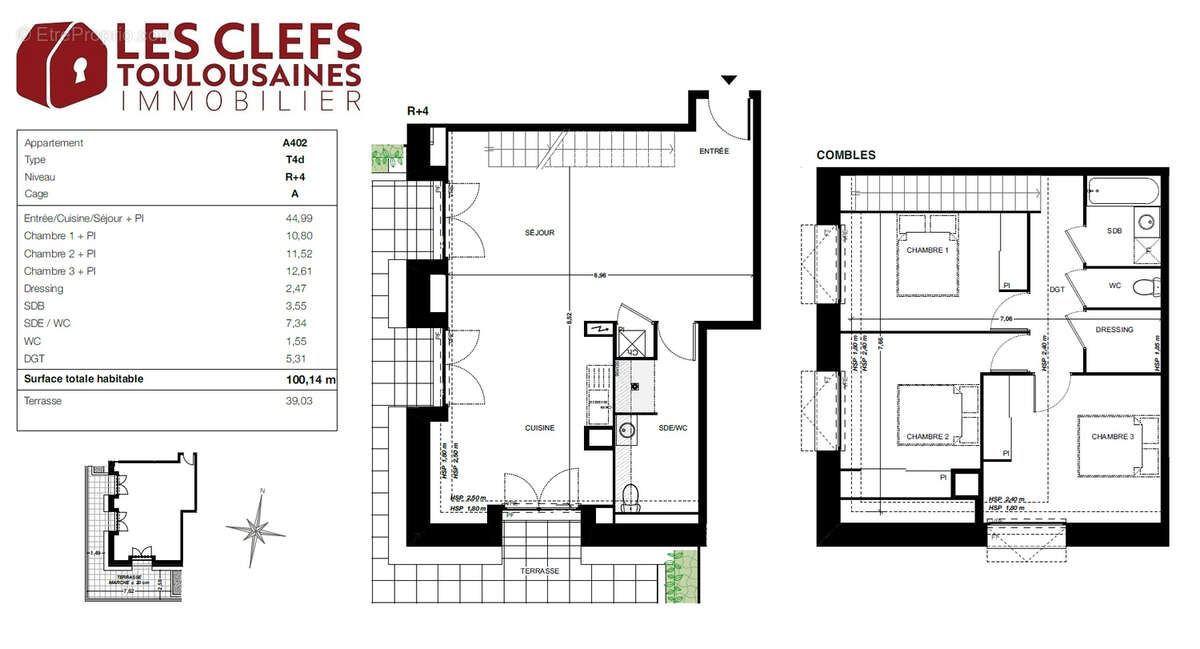 Appartement à QUINT-FONSEGRIVES