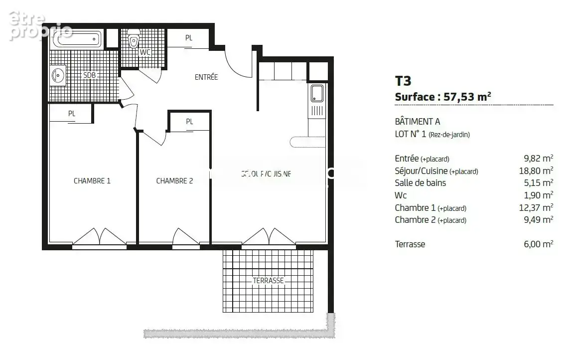 Appartement 3 pièces 58 m² à vendre à Poitiers (86000) - photo 2