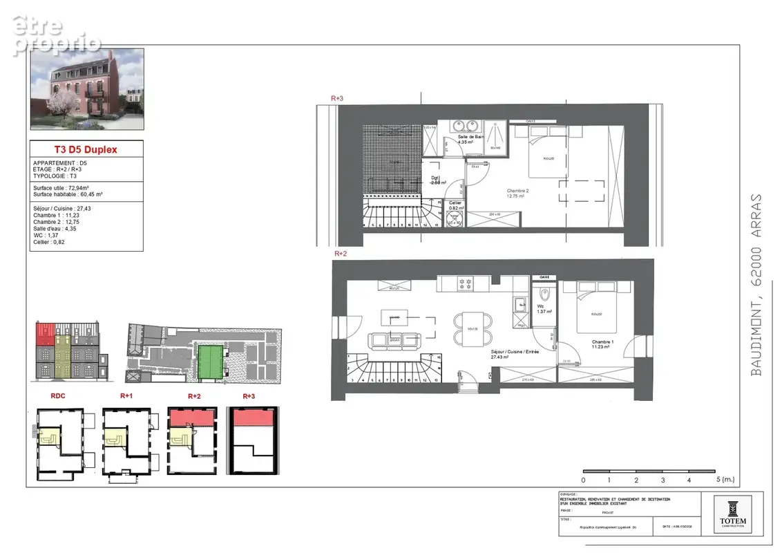 Arras centre   t3 duplex rénové   éligible denormandie - photo 16