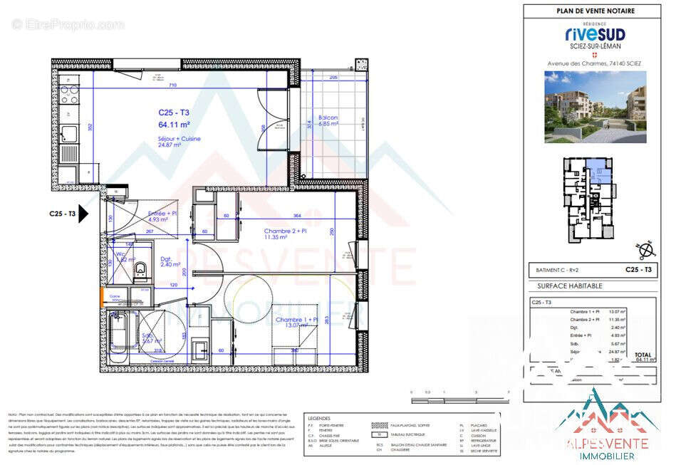 avendre-programme-neuf-rive-sud-sciez-alpesvente-sciez - Appartement à SCIEZ