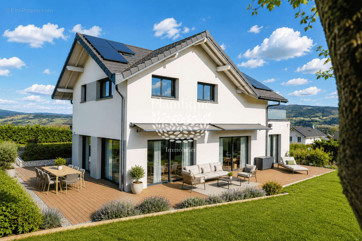Villa contemporaine 149 m2  Piscine chauffée  Vue Alpes - photo 3