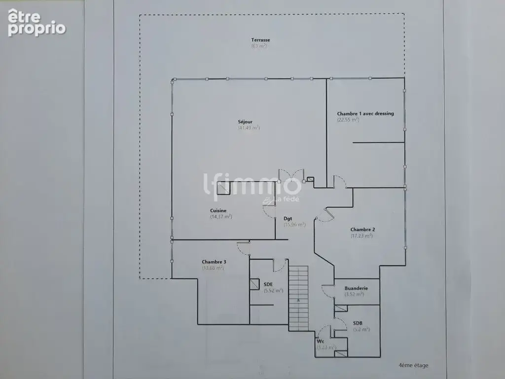 Très bel attique 149 m² env. avec terrasse 63 m², 2 parkings et - photo 3