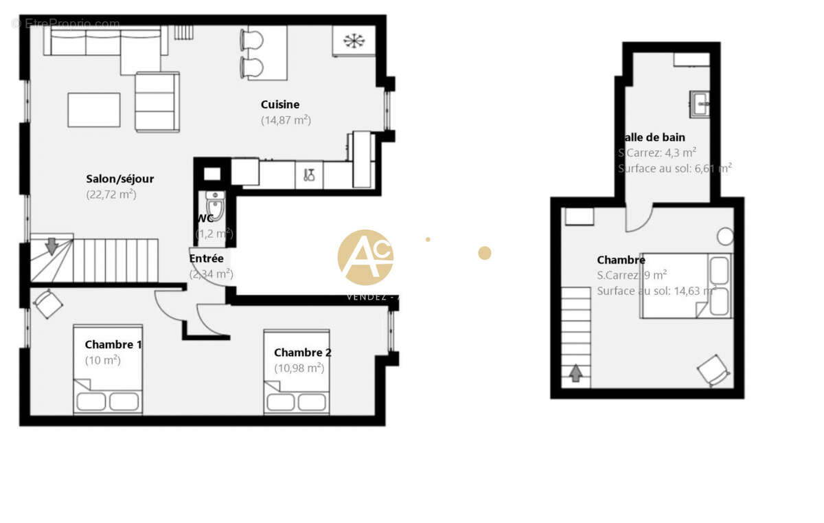 Appartement en duplex de 3 pièces 75m2, vue rade, La Seyne sur mer - photo 9
