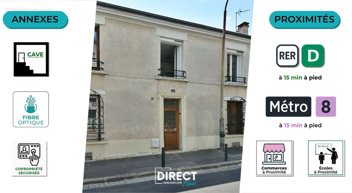 Centre ville : app 2/3p en dernier etage traversant + jardin de 50m2 + balcon + cave - photo 10