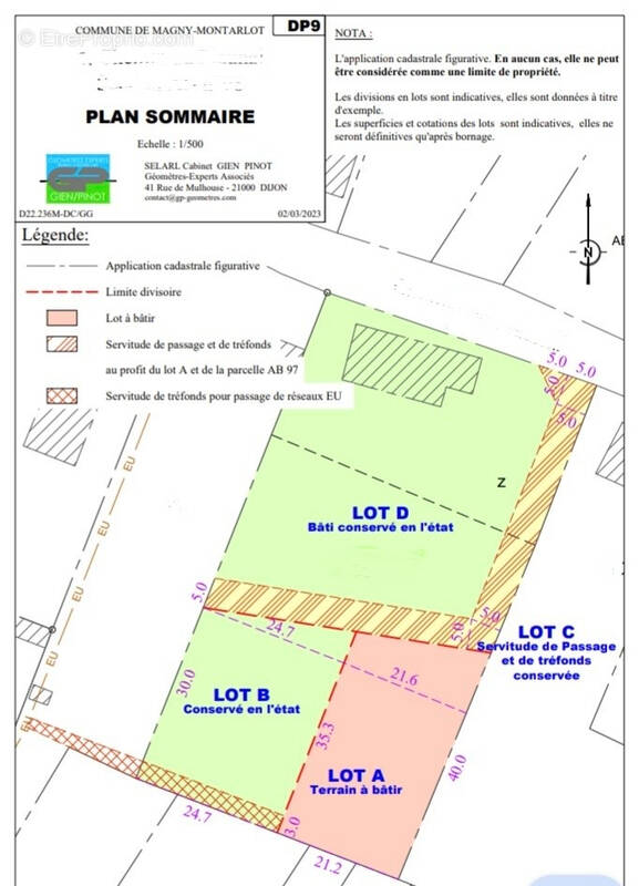 Terrain à MAGNY-MONTARLOT