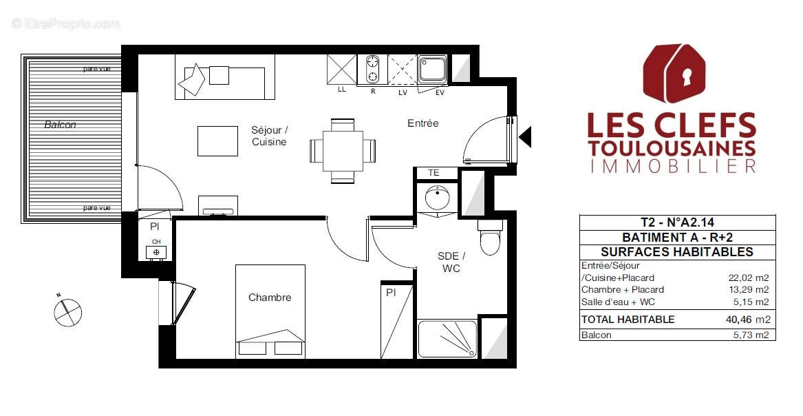 Appartement à TOULOUSE