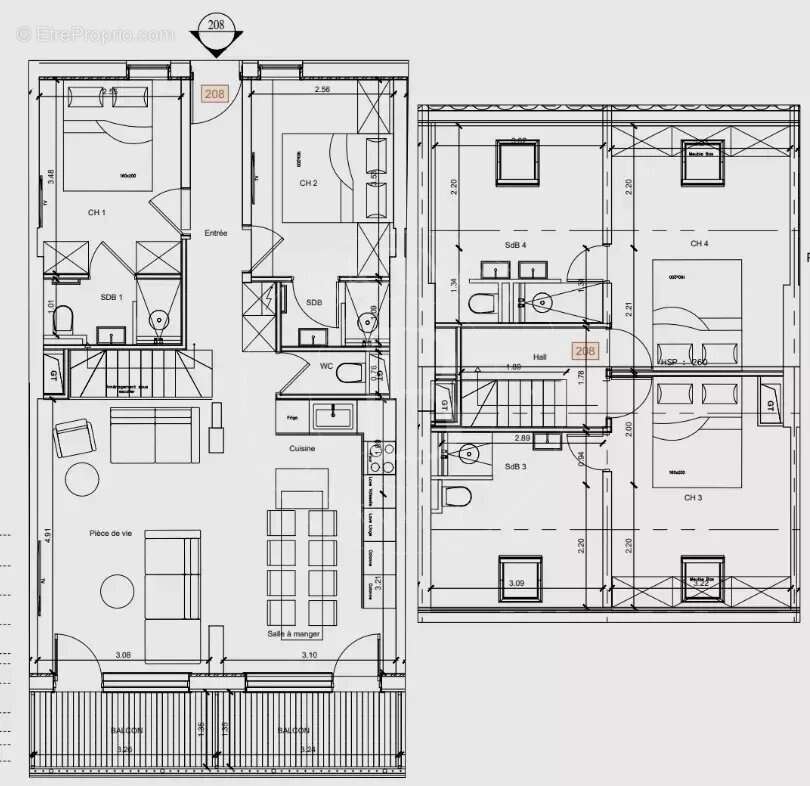 Appartement à LES ALLUES