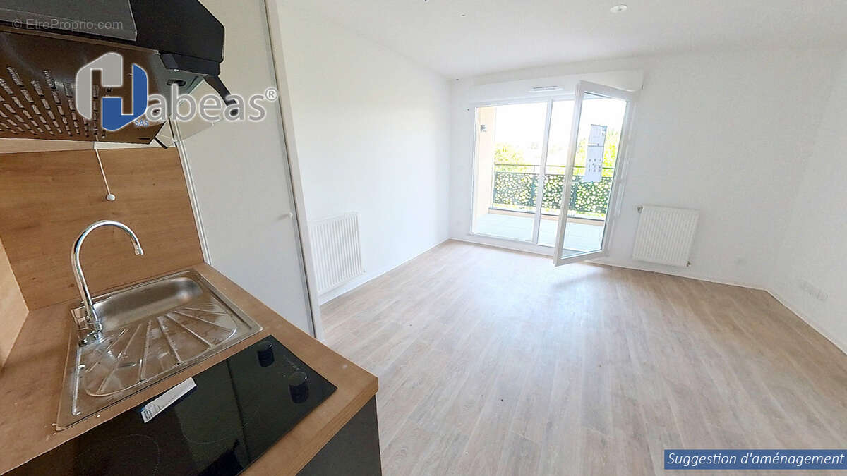 Appartement T2 de 40.43 m² avec 1 parking double  et terrasse couverte de 5.38 m² - photo 3