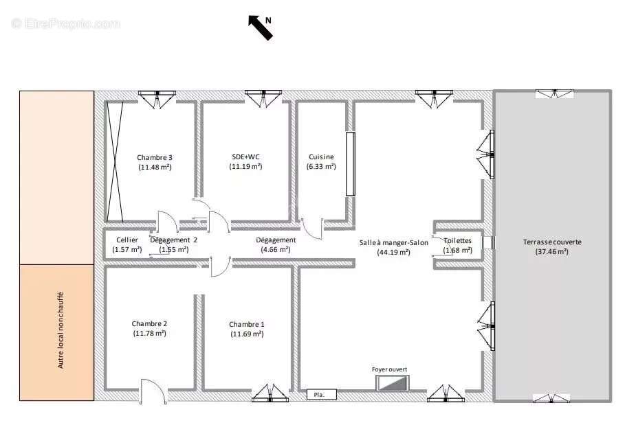 Appartement à PRUNELLI-DI-FIUMORBO