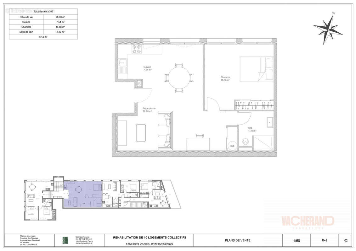 Appartement 57 m² à Dunkerque  - photo 2