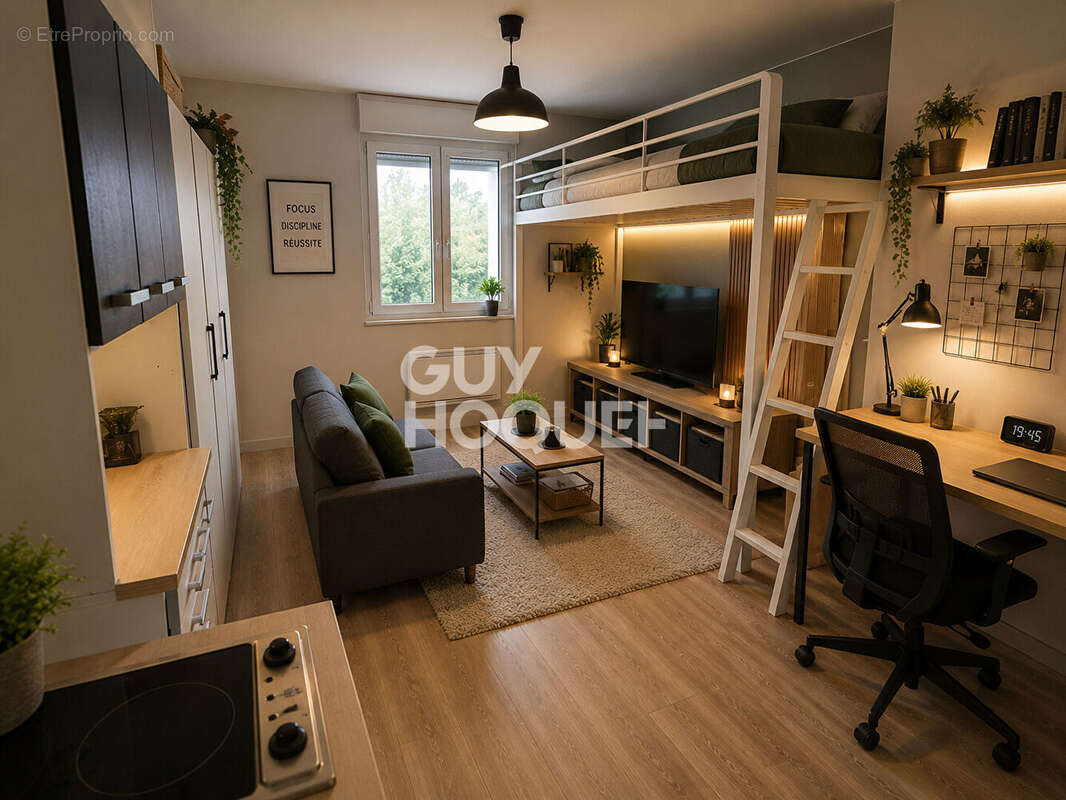 Appartement Calais 1 pièce(s) 19,87 m2 - photo 3