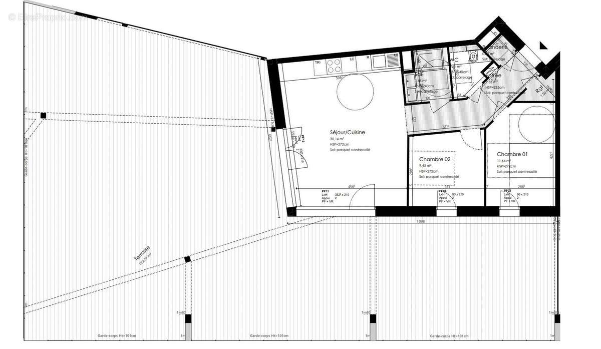 Appartement 67 m² à Bordeaux  - photo 8