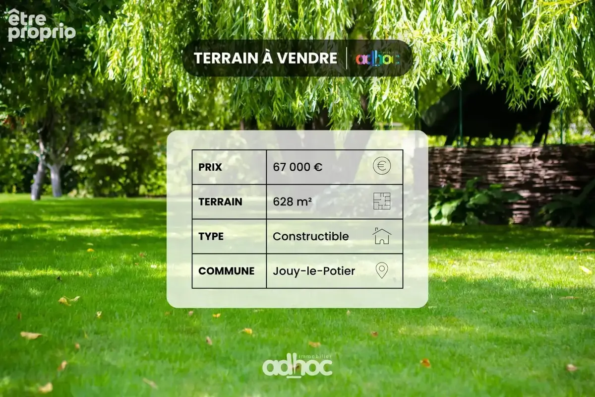 Photo Terrain à Jouy-Le-Potier au prix de 67 000€