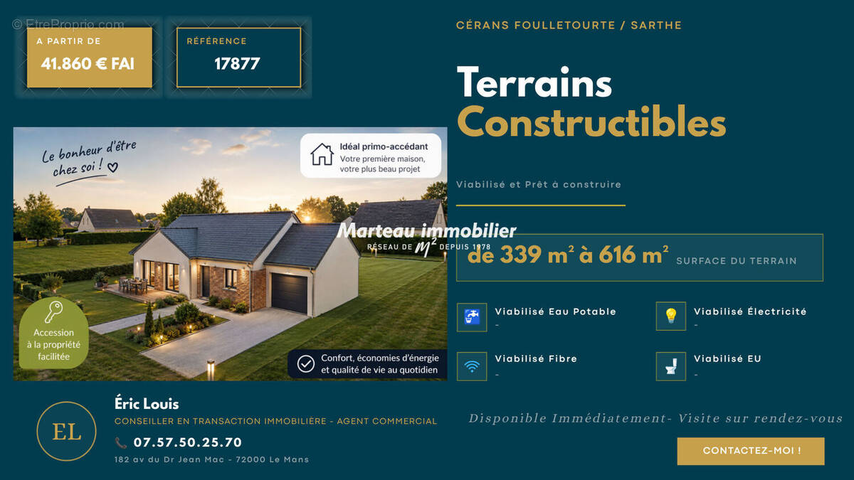 Terrain à CERANS-FOULLETOURTE