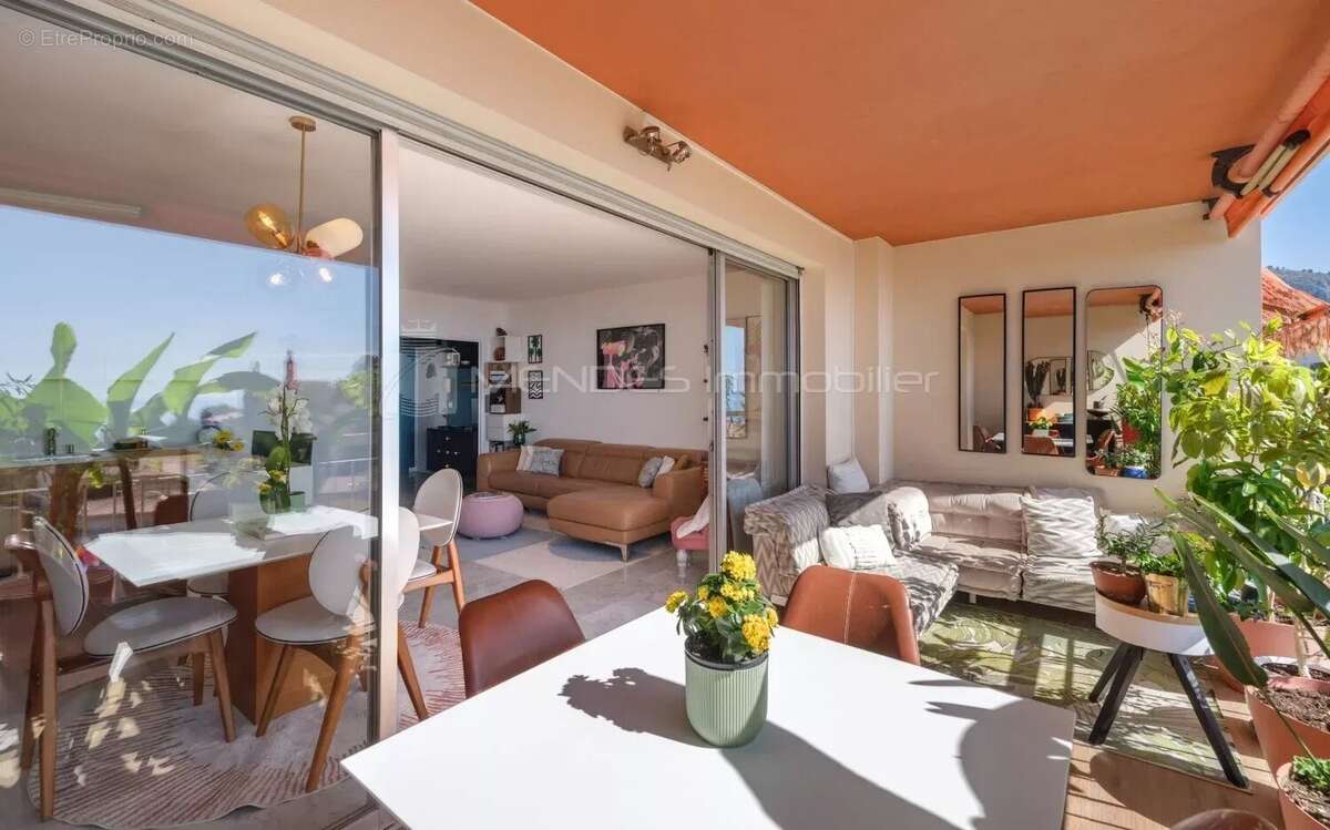 Vue panoramique mer 3 pieces terrasse a menton - photo 11