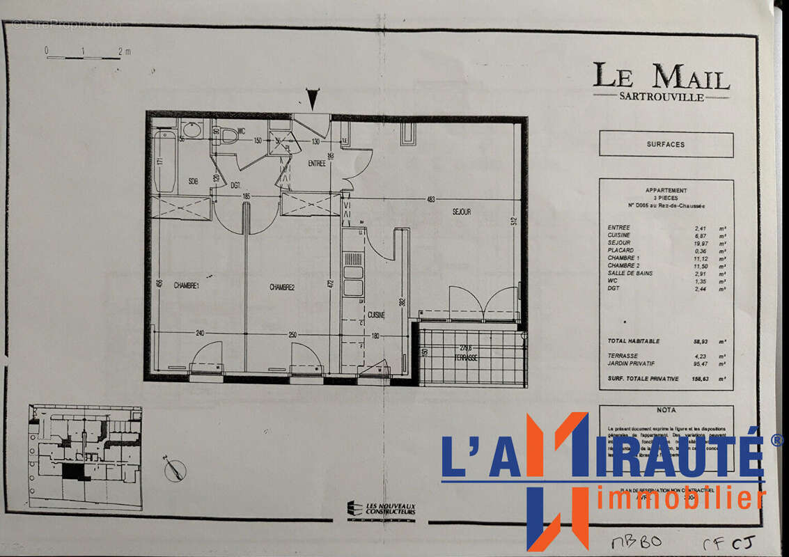 Appartement  3 pièce(s) 58.93 m2 avec 100 m²jardin - photo 10