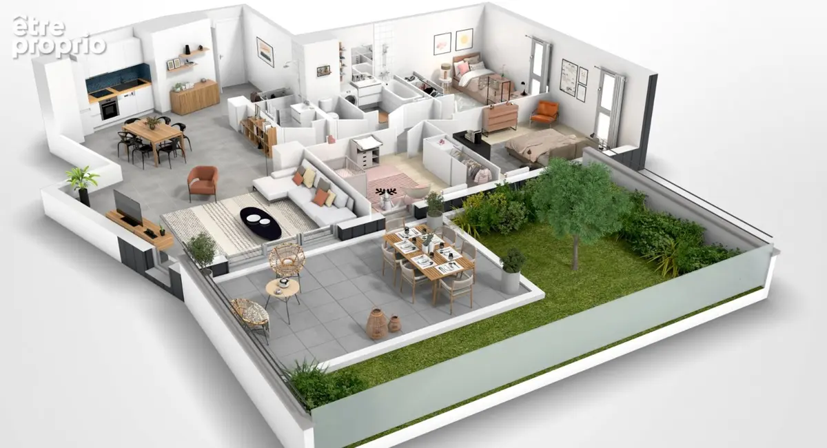 Appartement T4 de 104.72 m² - au 4ème étage avec jardin suspendu et Vue lac - Thonon-les-Bains - photo 2