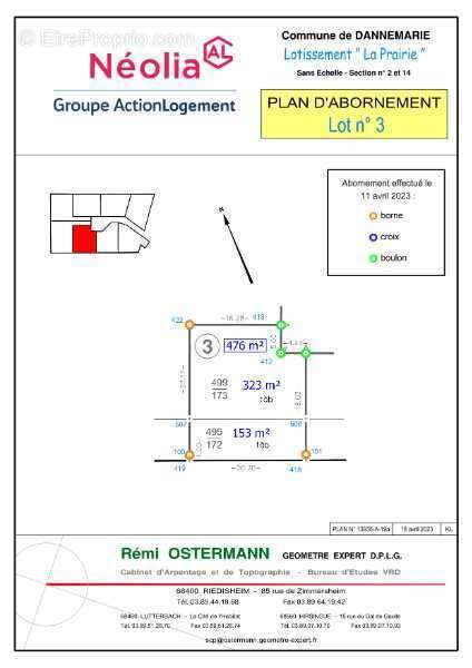 Terrain à DANNEMARIE
