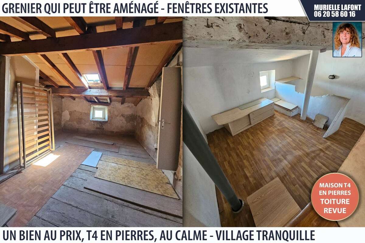 Maison de village en pierres T4 en bon état général - photo 6