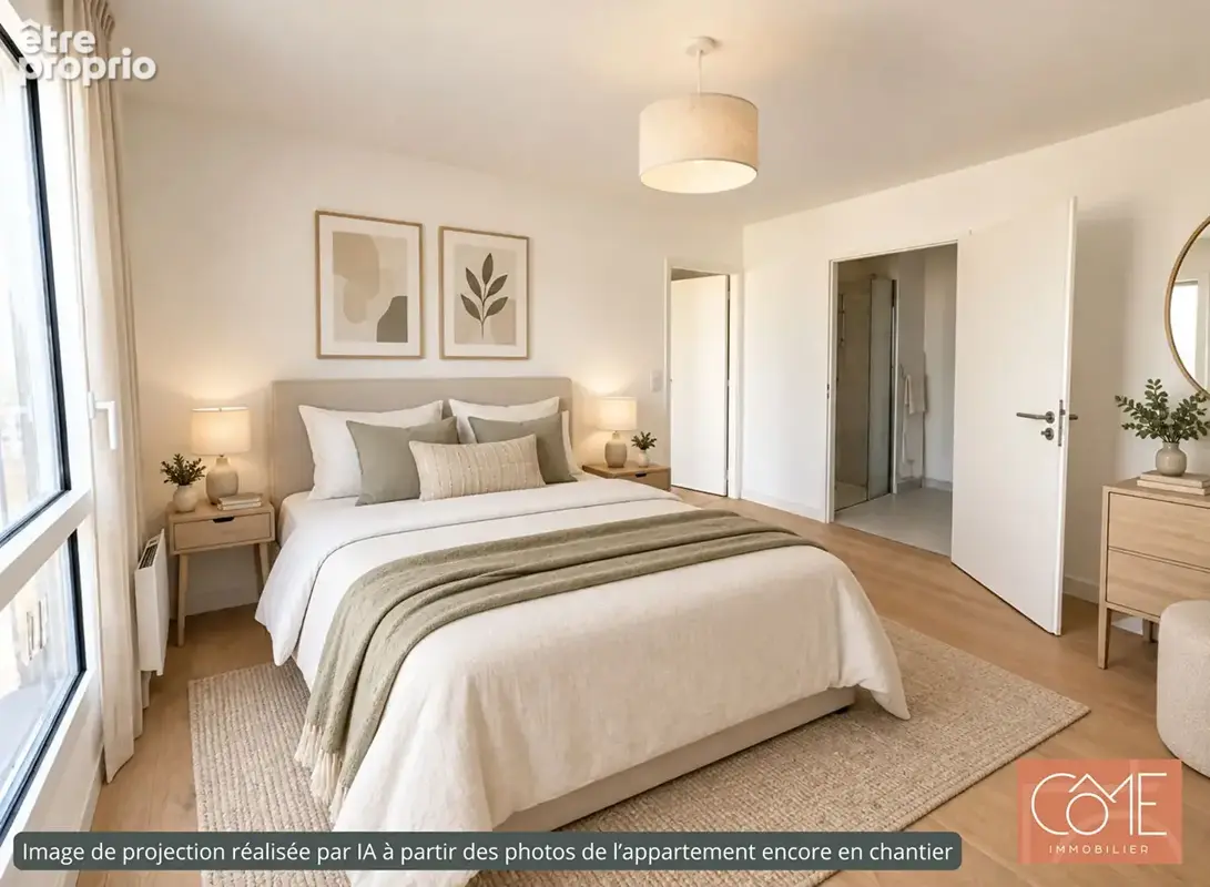 Grand type 3 neuf de 91,5m² - terrasse ouest de 18 m² - 3eme etage sur 4 - 2 boxs - centre-ville - calme sur jardin - saint-grég - photo 5